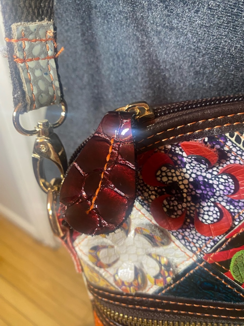 Colorful Patchwork Crossbody Bag - Multicolor - Picture 4 of 5